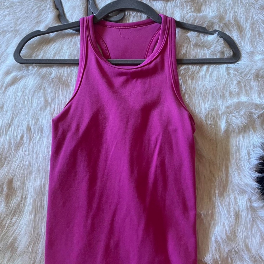 Lululemon Athletica Pink Fitted Tank Top